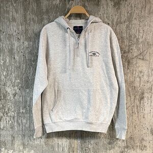 NETPLAY Men's Hooded Sweatshirt with Short Zip Closure Size M In Off-White